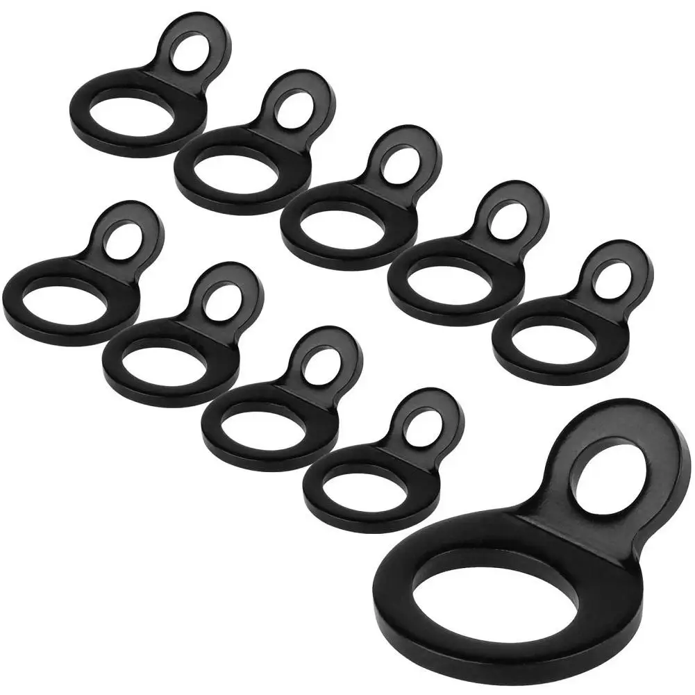 5 pares amarrar para baixo anéis de cinta para motocicleta dirtbike atv caminhão de reboque d-tipo puxar anel de aço inoxidável laço-para baixo