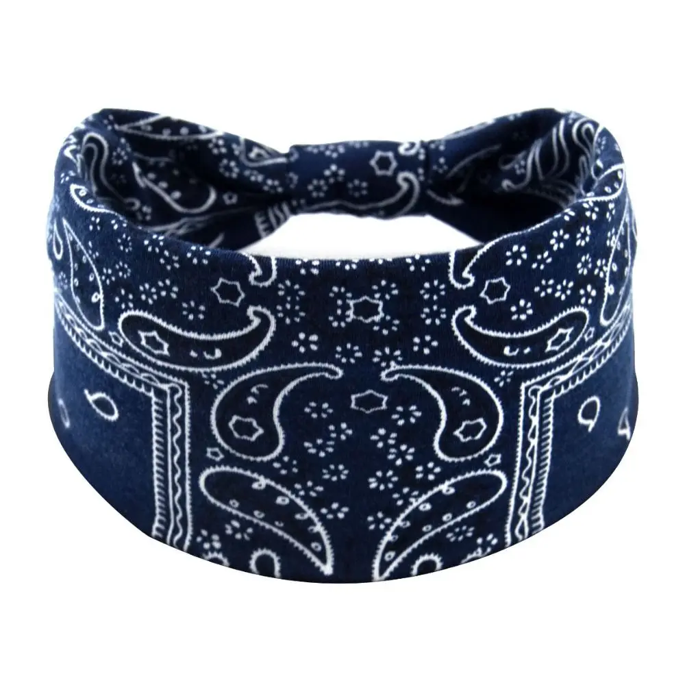 البوهيمي واسعة القطن تمتد عصابات مطاطا ضمادة العصابات الشعر مخطط النسيج عقال واسعة عصابات إكسسوارات الشعر #1