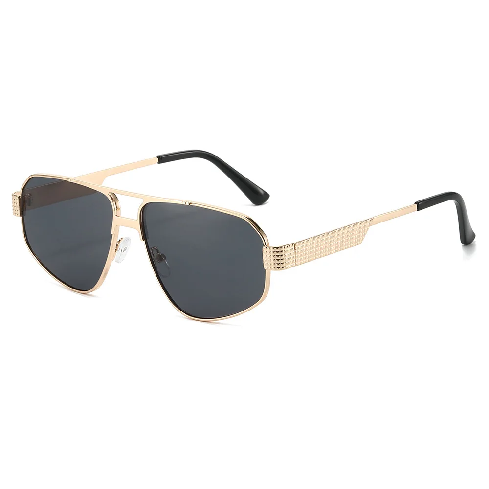 Moda óculos de sol para homens mulheres vintage marca de luxo design metal piloto óculos de sol tons uv400 óculos de sol