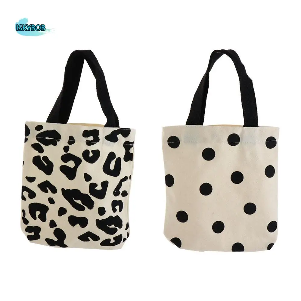

Office Worker Tote Lightweight Eco Bag Leopard Print Women Shoulder Bags Korean Canvas Bag Shopping Books Bags Student Bags