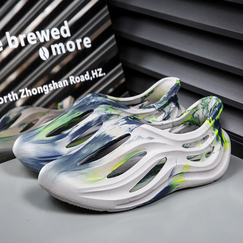 2026 camouflage coconut hole shoes men's summer EVA bag head sandals platform sports beach shoes view 4