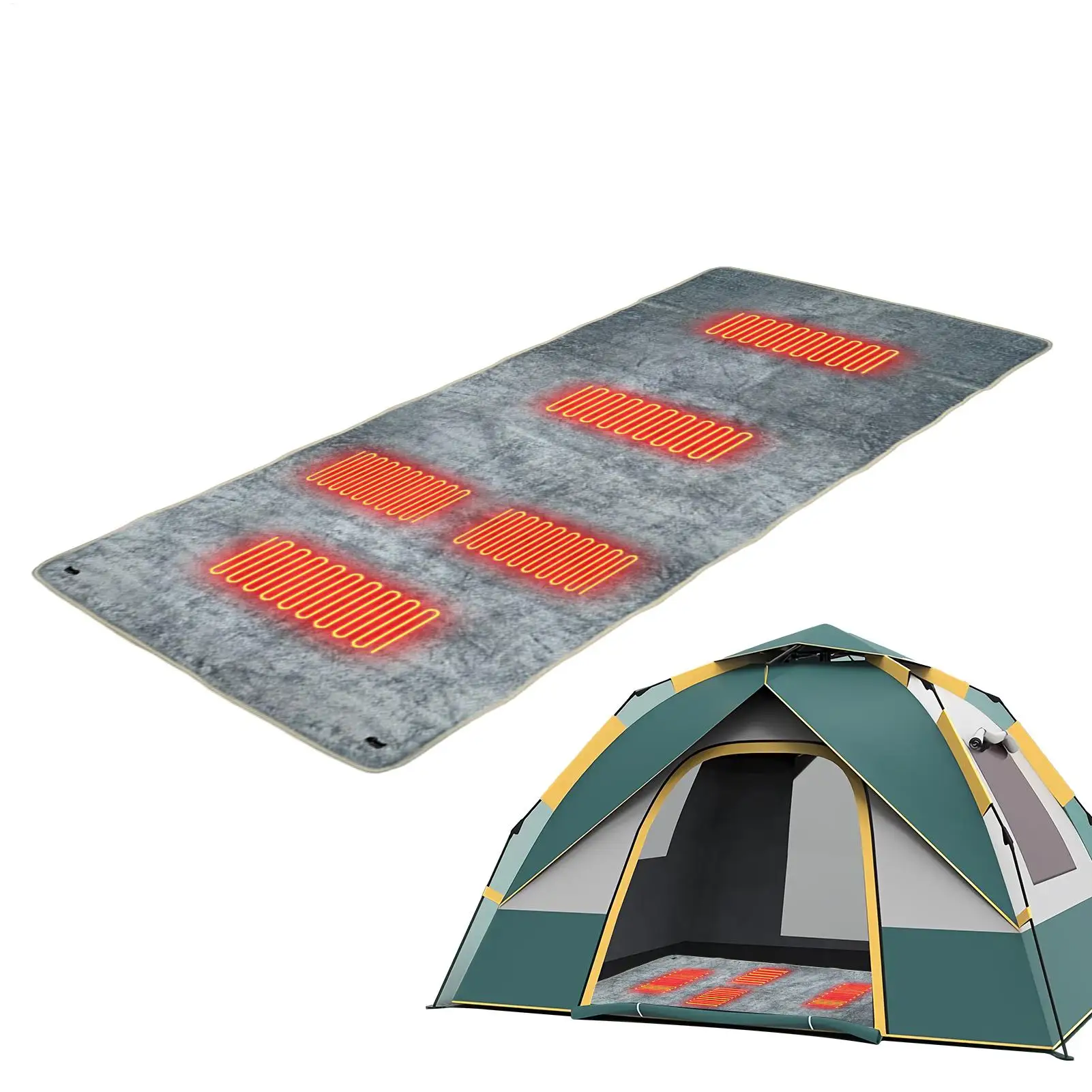 

Спальный мешок с подогревом для кемпинга, 3 регулируемых уровня температуры, одеяло с подогревом и 5 зонми согрева, одеяло с подогревом для кемпинга для дивана