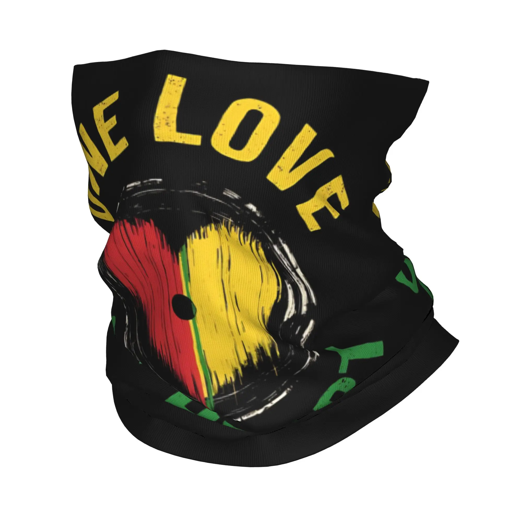 

Reggae Rasta ONE LOVE ONE HEART Accessories Bandana Neck Cover Face Scarf Multi-use Hiking Headwear Unisex Windproof