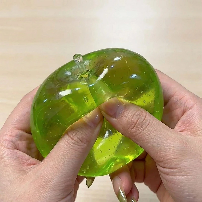 Soft Green Apple Strawberry Squeeze Decoration Fake Fruit Squishy Rebound Stress Relief Figurine Home Table Ornament Gift Craft
