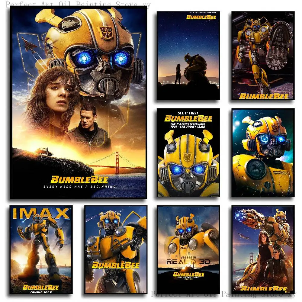 B-bumblebee Fantasy Movie Posters Living Room Bar Cafe Quality Canvas Vintage Style Comics Painting Art Home Wall Decor Picture