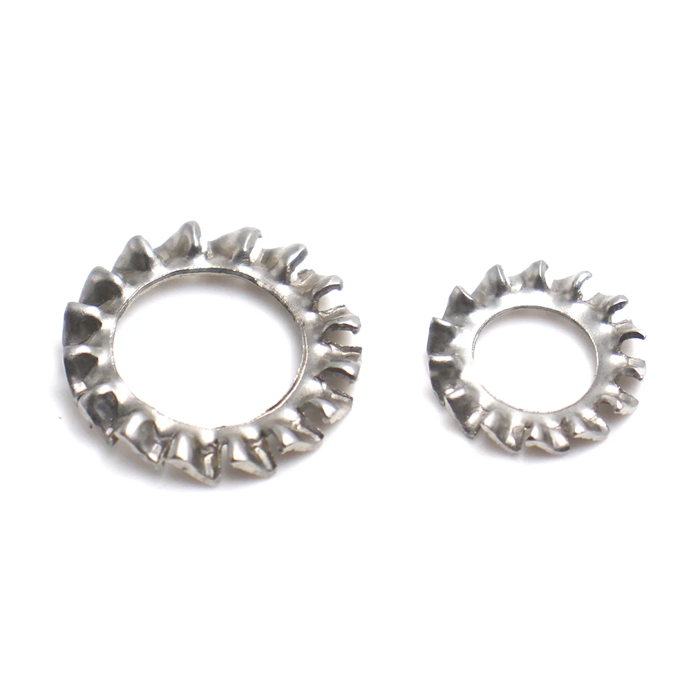 304 Stainless Steel External Multi-Tooth Anti-Slip Anti-Loosening Lock Washers M2 M2.5 M3 M4 M5 M6 M8 M10 M12 M14 M16 M18-M30