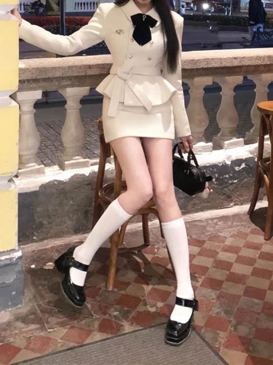 

Korean Sle ort Quilted Two-Piece Set for Women Autumn Winter New Arrival Ele Faionable f-length Skirt Jaet