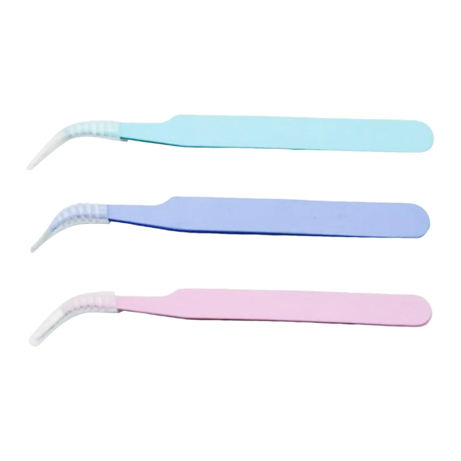 3x Eyelash Extension Tweezers Precision Tweezers for Eyebrow DIY Soldering