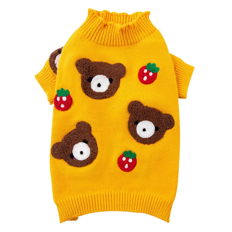 Cute Bear Sweater Little Dog Clothes Autumn and Winter Teddy Bears Pomeranian Schnauzer Small Dog