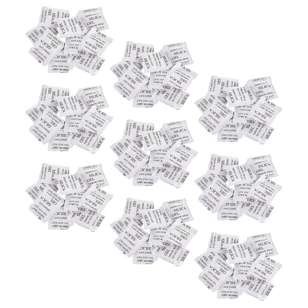 

100 Pcs Desiccant Silica Gel Absorbent Bags Moisture Absorbers Efficient Dehumidification