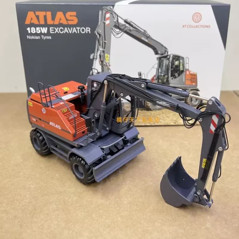 for ATLAS 1:32 185W Excavator Alloy Diecast Construction Vehicle Model Collectible Desktop Ornament Simulation Scene Adult