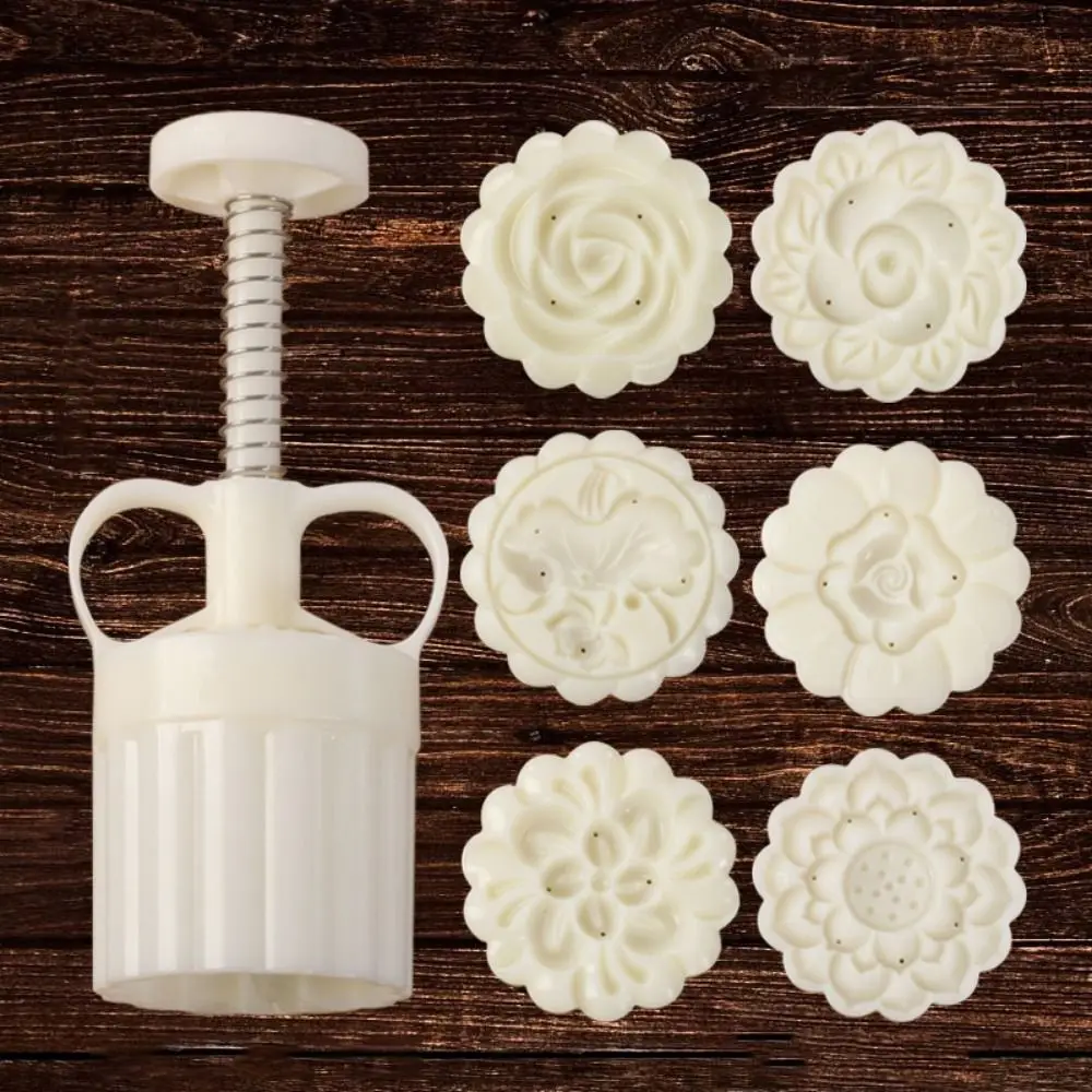 Molde para pastel de Luna fácil y creativo, molde para sellos de galletas DIY en forma de flor, modelo para hornear pasteles reutilizable 3D, frijol mungo