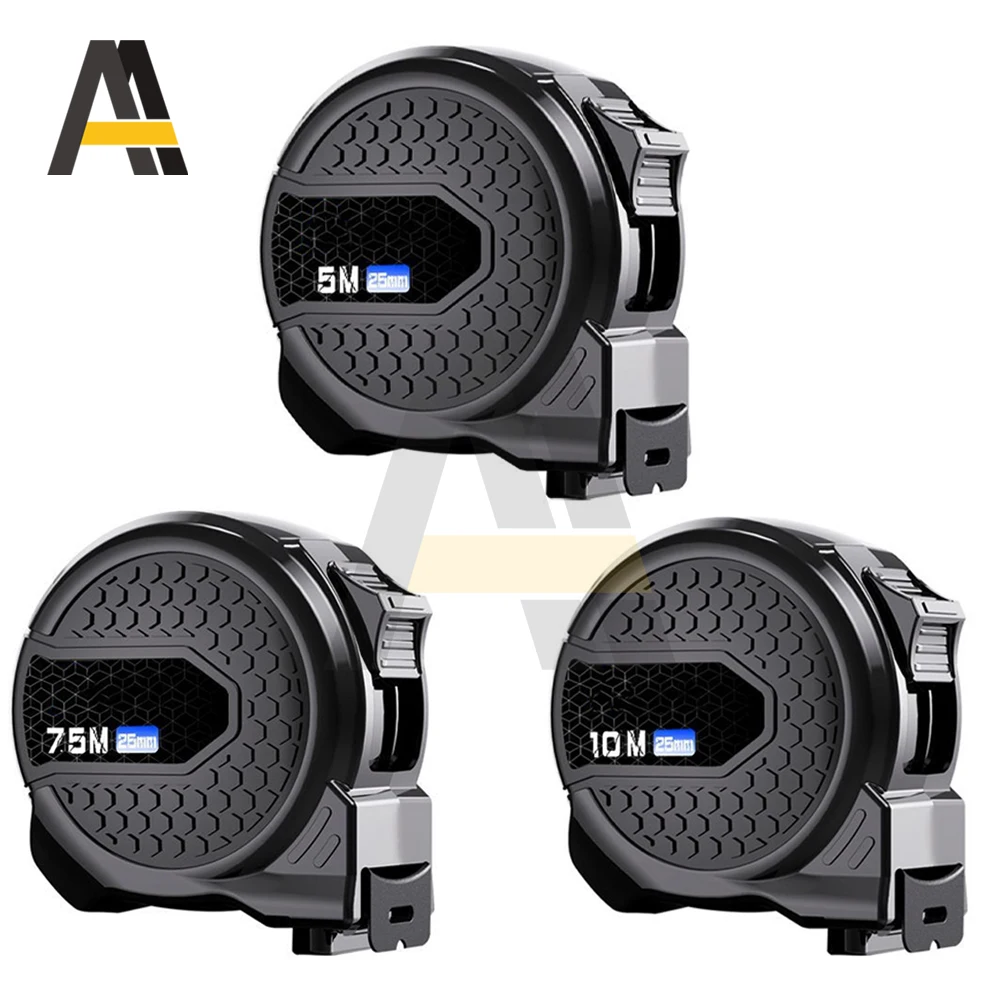 5/7 5/10M * 25Mm Metrische Meetlint Koolstofrijke Stalen Abs Dikker Anti-Val Shell Houtbewerking Meetinstrument