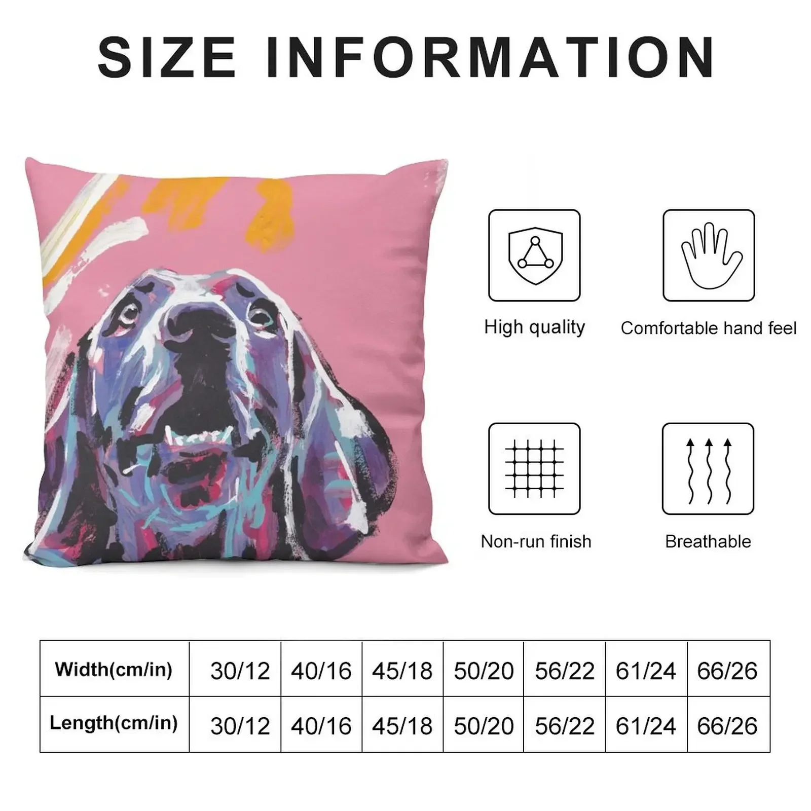 Weimaraner Dog Bright colorful pop dog art Throw Pillow Cushion Cover For Sofa Christmas Pillows Christmas Pillow Cases pillow