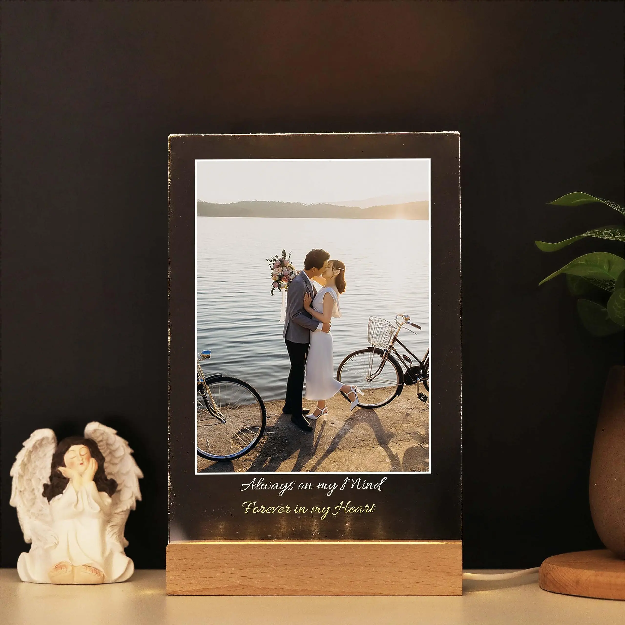 Anniversary LED Lamp Couples LED Light Board with Personalized Photos Night Light Custom Picture Frames Birthday Gifts