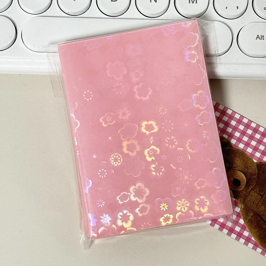 SKYSONIC 50pcs Kpop Card Sleeves 61x91mm Snowflake/Sakura Holder For Holo Postcards Top Load Film Photocard Game Cards Protector