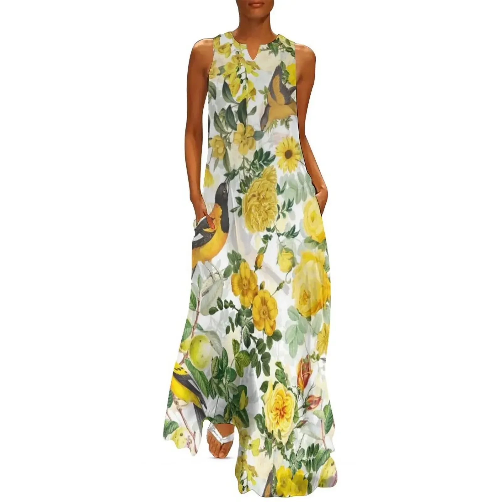 

Antique Spring Botanical Flower Rose Garden Long Dress Woman clothes prom clothes luxury evening dresses 2025 Dress