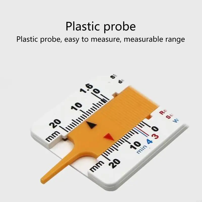 Y1AD Tyre Checker Plastic Measurement Tool for Car Trailer Motorcycle