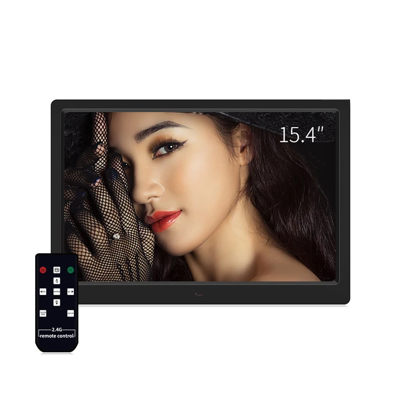 

Популярный изготовленный на заказ 15,4-дюймовый смарт-альбом, большая фото-видео реклама, многоязычная 2,4G, удаленные электронные HD цифровые фоторамки