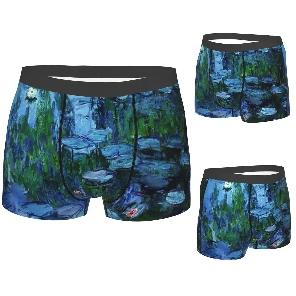 

Boxer Underpants Shorts Female Long Water Lilies Claude Monet Panties Men Comfortable Underwear for Homme Man Boyfriend Gifts