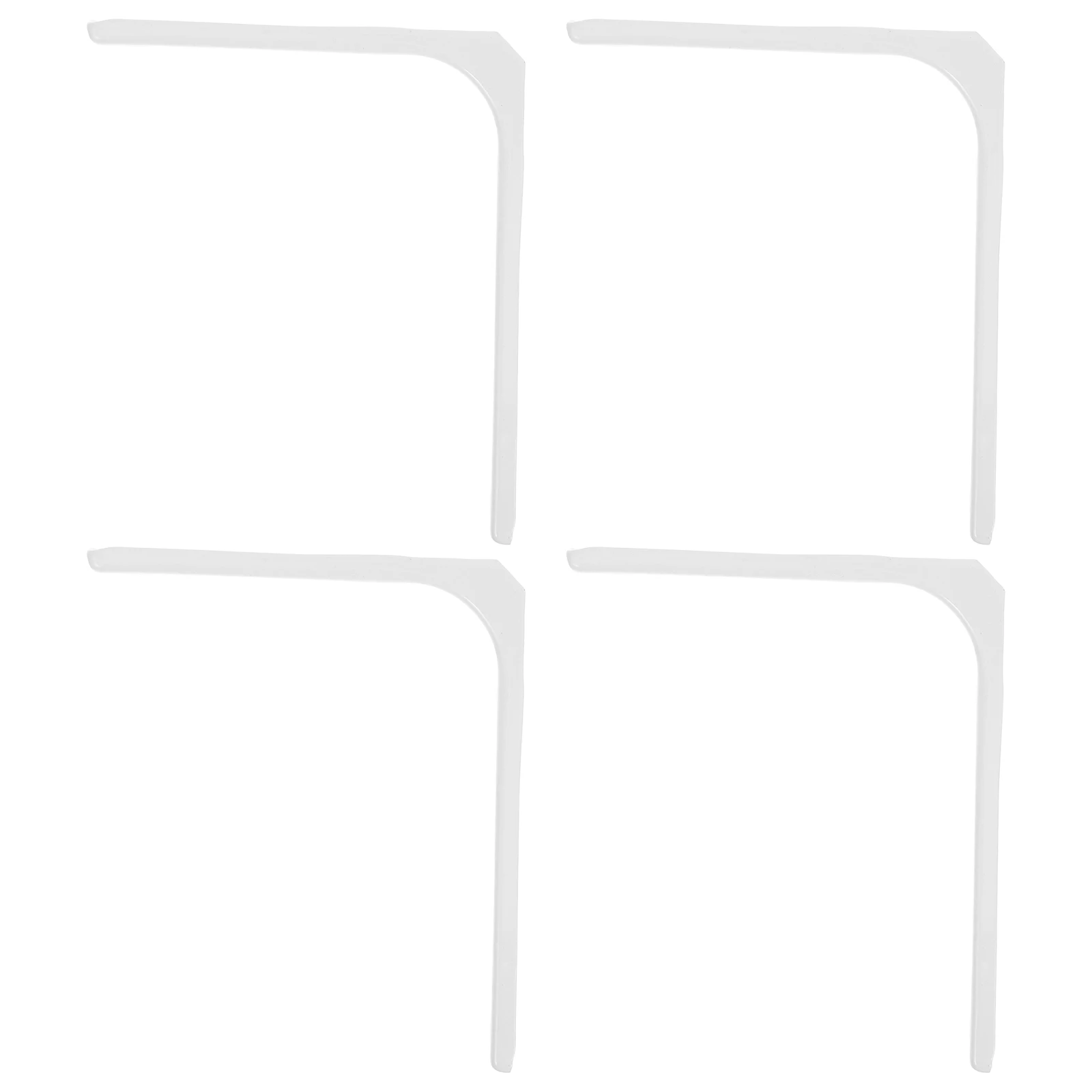 

4Pcs Stainless Steel L Corner Braces Heavy Duty Shelf Support Brackets for Wood Furniture Cabinet White Strong Mounting Support