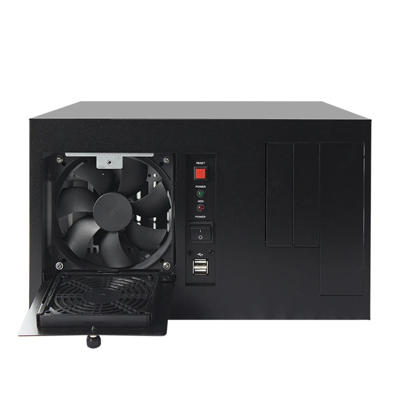 2025 New Model Mini ITX PC Case Aluminum Rackmount Wall Mounted 4U Server Case Industrial Computer Case