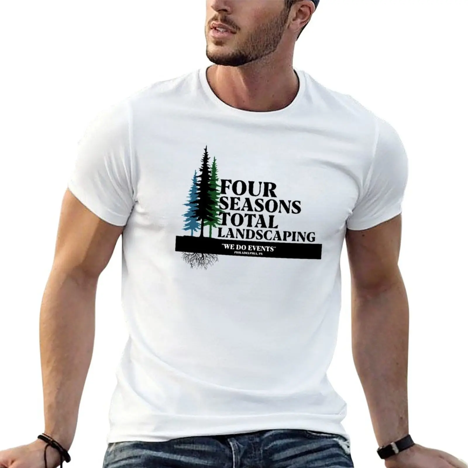 

four seasons landscaping T-Shirt anime t shirts oversize funny t shirts dark humor cotton tshirt 100% T-shirt