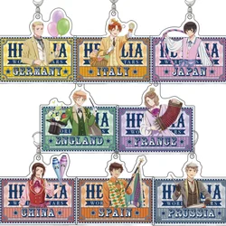 Loen Anime Peripheral Store Hetalia: World Stars Circus Ver HD Characters Acrylic Keychain Pendant Ornamen Fans Gifts About 6cm