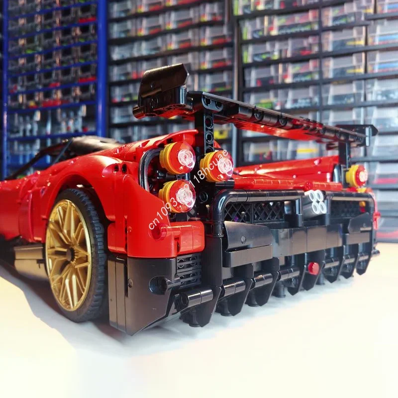 4706 Uds. MOC Pagani Huayra BC modelo técnico bloques de construcción arquitectura DIY Idea educación ladrillo regalos de navidad juguetes para niños