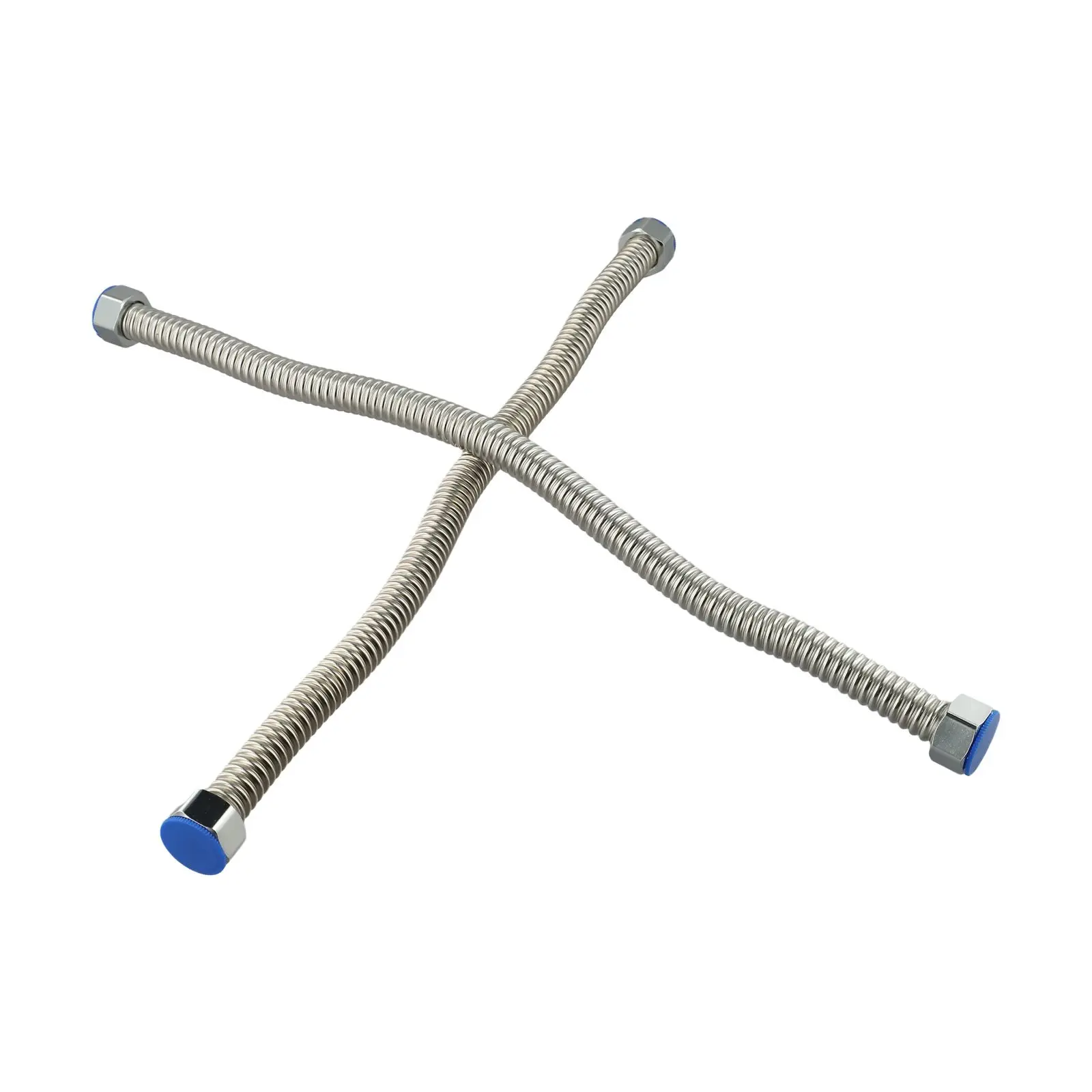 Flexible 50 cm Stainless Steel Corrugated Hose for Reliable Water Heating Connections in Various Plumbing Applications