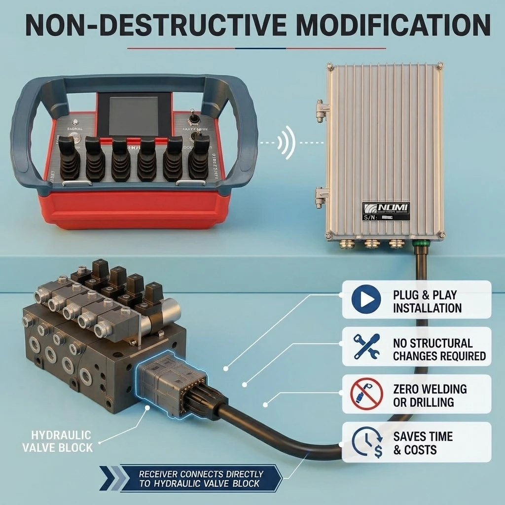 Reliable Impact Resistant Industrial Radio Remote Control for Bridge Crane Hoist NM-042