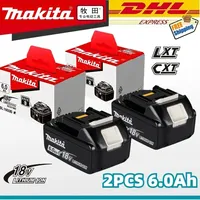 DHL ship Genuine BL1860B Makita 18V 6.0Ah rechargeable battery for Makita Battery 18v BL1830B BL1840B BL1850 BL1850B BL1815