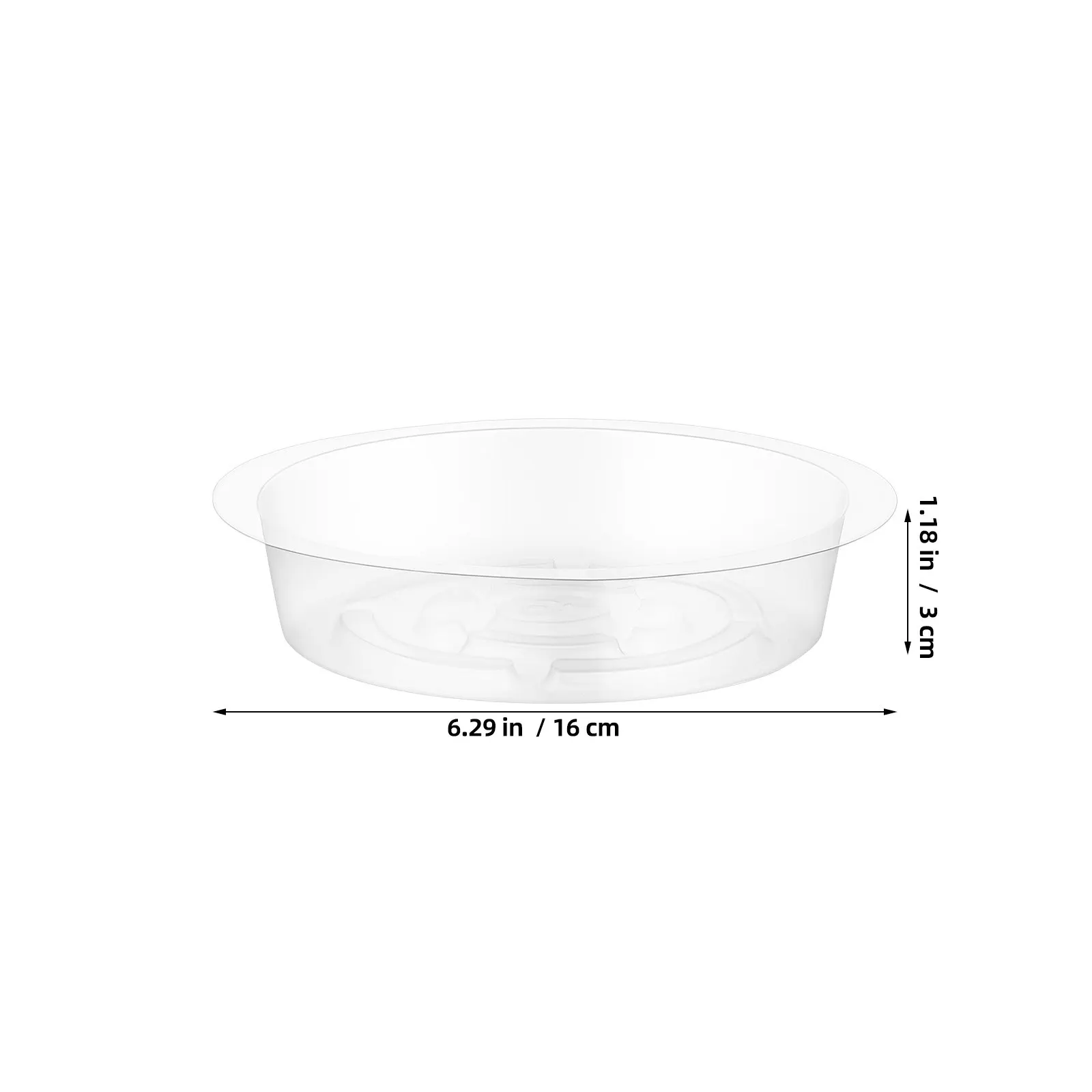 60Pcs Plastic Flower Pot Base 6 Inch Round Decorative Planter Dish Tray for Indoor Potted Plants Outdoor Balcony Garden Drainage