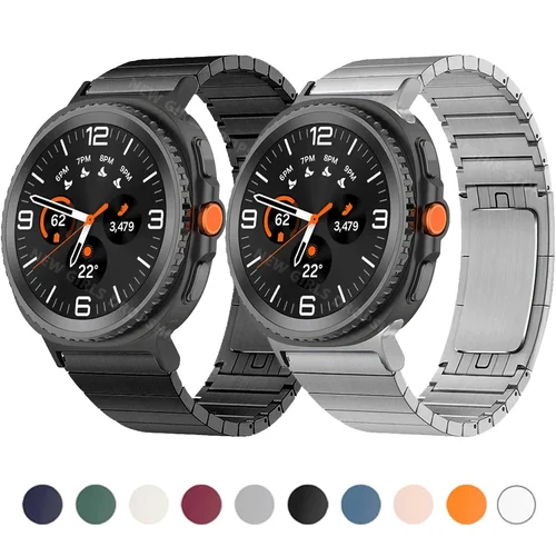 Correa de acero inoxidable para hombre para Samsung Galaxy Watch 8 8 Classic 46mm 44mm 40mm Correa de negocios para Samsung Galaxy Ultra 47mm Correa