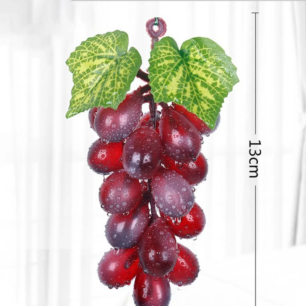 

13cm Length Artificial Grapes Christmas Decoration DIY Fake Fruit Hanging Plastic Material Wedding Party Decor