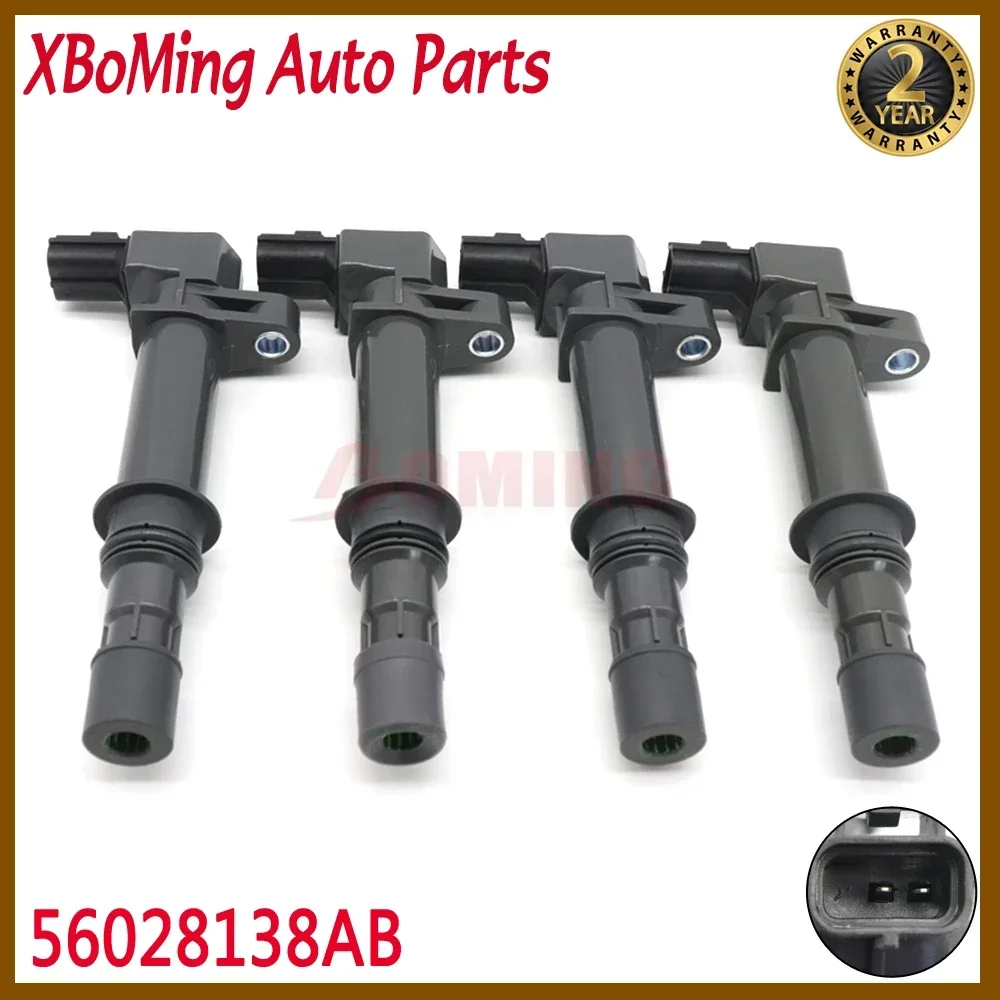 4pcs/lot 56028138AB Car Ignition Coil FOR Jeep Commander Grand Cherokee Liberty Mitsubishi Raider 56028138AF