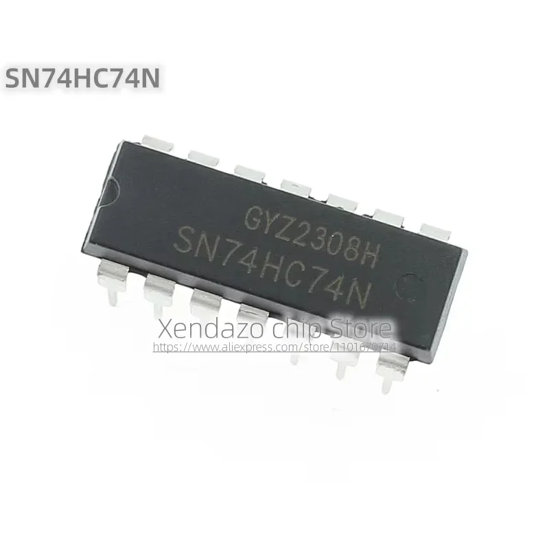 20pcs/lot SN74HC74N SN74HC74 DIP-14 package Original genuine Logic chip