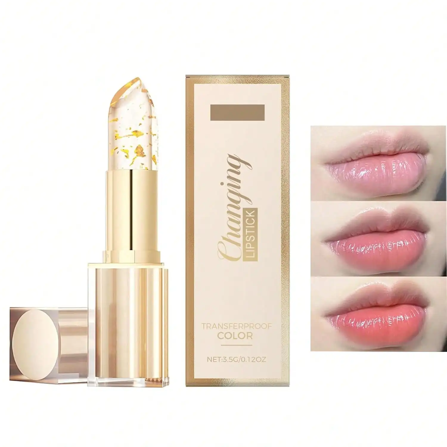 Transfer-Resistant Color Changing Lipstick, Moisturizing Formula Soothes Dry Chapped Lips, Creates Visibly Fuller Lips, Long-Lasting Non-Greasy, Smooth Gliding Texture, Ideal Beauty Gift for Women