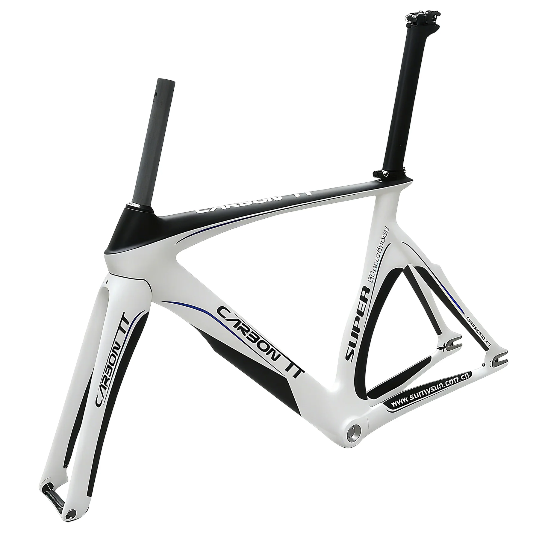 

Naturefly White Carbon Track Bicycle Frame Fixie Bike Single Speed Frameset Fixed Gear 700c