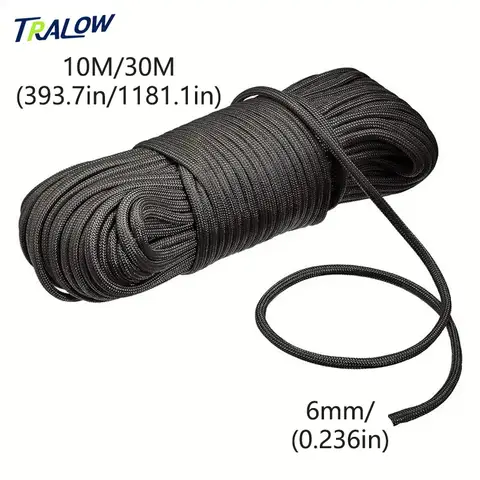 TRALOW 6mm Nylon Rope Is Durable and Suitable for Camping Tying Fishing Outdoor Pet Rope and Multi-Purpose Camping Equipment