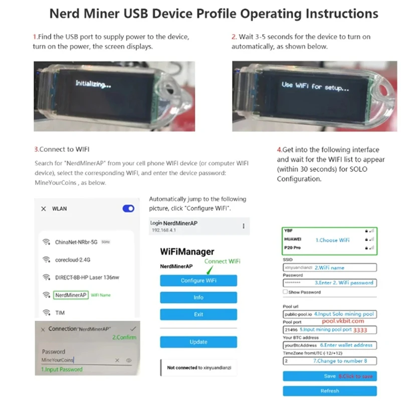 Imagem -04 - Máquina de Mineração Silenciosa Usb Lucky Miner v3 Mini Home Asic Mining 74kh s Lv03