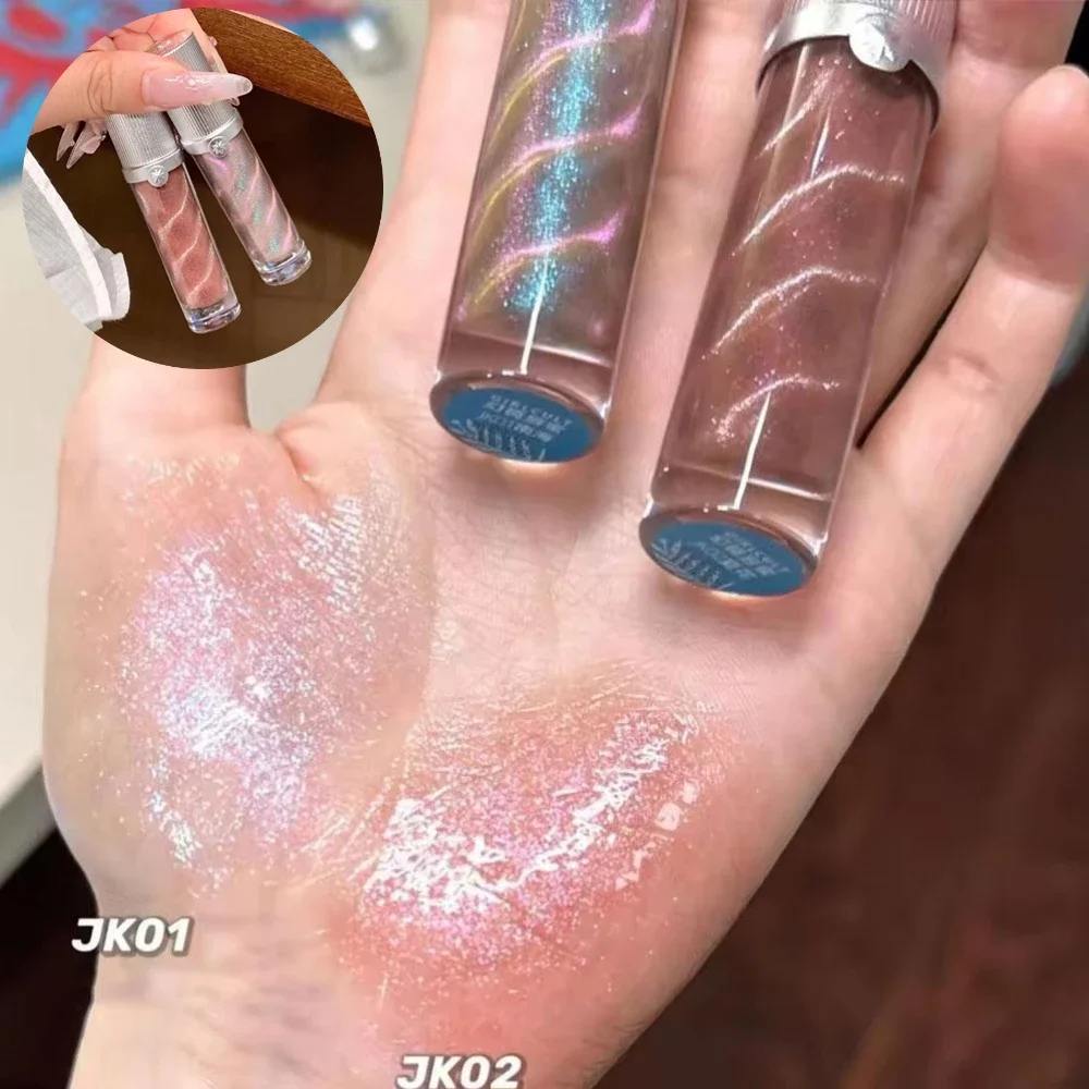 ガールカルト プロフェッショナル メイクアップ リップグロス オイル リップドリップ モイスチャライジング シマー リップスティック シャイン＆ヌード グローウィー フィニッシュ、韓国メイクアップ