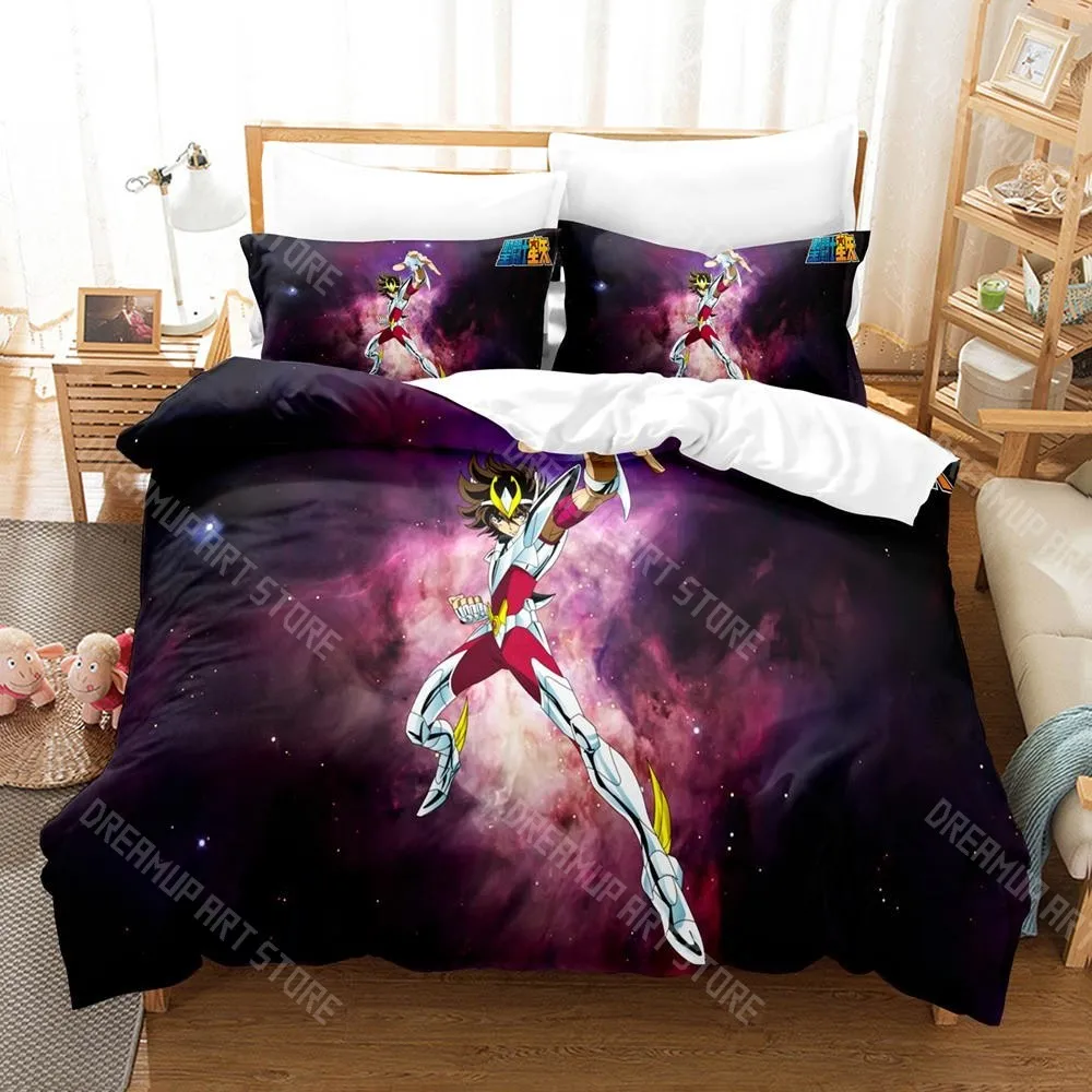 3D Printed S-Saint Anime Seiya Bedding Set for Boys Girls Duvet Cover Pillowcase Twin Queen King Full Single Double Sizes