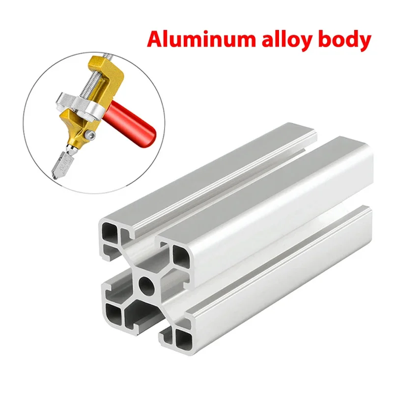 قاطع زجاجي احترافي محمول باليد، مجموعة أدوات قطع بلاط الماس اثنين في واحد مع قطع #5