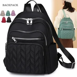 Diamond Lattice Oxford Backpacks For Women Large Capacity More Compartment Female Travel Bags Waterproof Girls School Backpacks