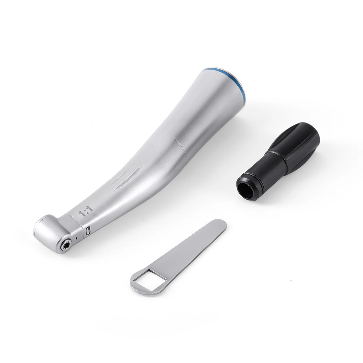 AZDENT Dental 1:1 LED-Faseroptik-Handstück, Winkelstück mit internem Wasserspray, Druckknopf, niedrige Drehzahl, blauer Ring, Zahnarztwerkzeug – Detail 15