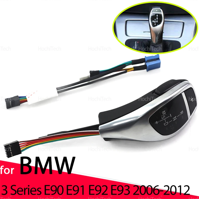 

Для BMW 3 серии E90 E91 E92 E93 2006-2012 Автомобильные светодиодные ручки из искусственной кожи AT, ручка переключения передач, рычаг переключения передач, головка