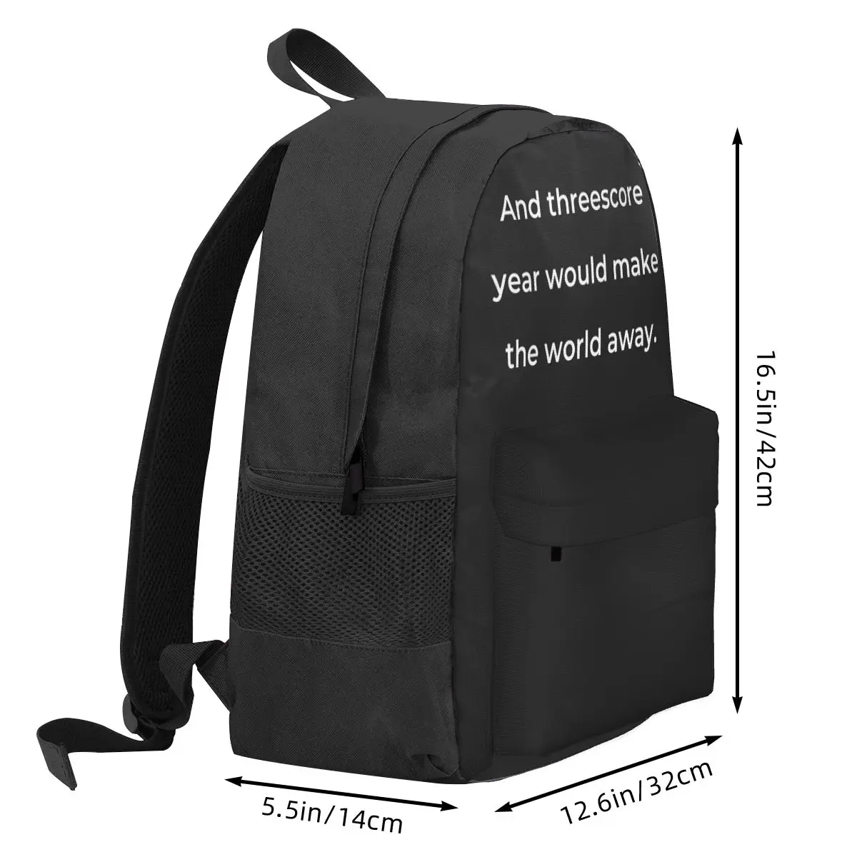 And Threescore Year Would Make The World Away Backpack Student BookBag Children School Bag Laptop Shoulder Bags for Men Women
