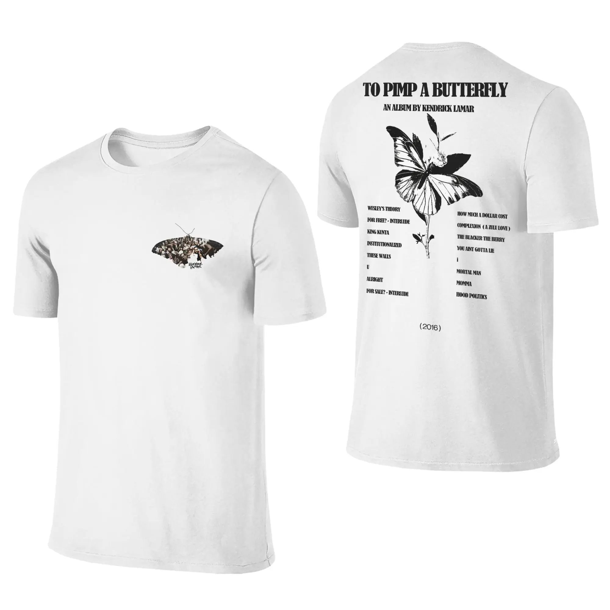 Kendrick Lamar To Pimp A Butterfly T Shirt Adult  Vintage Cotton T-Shirts Summer Breathable Trending Tee Shirt Loose Plus Size