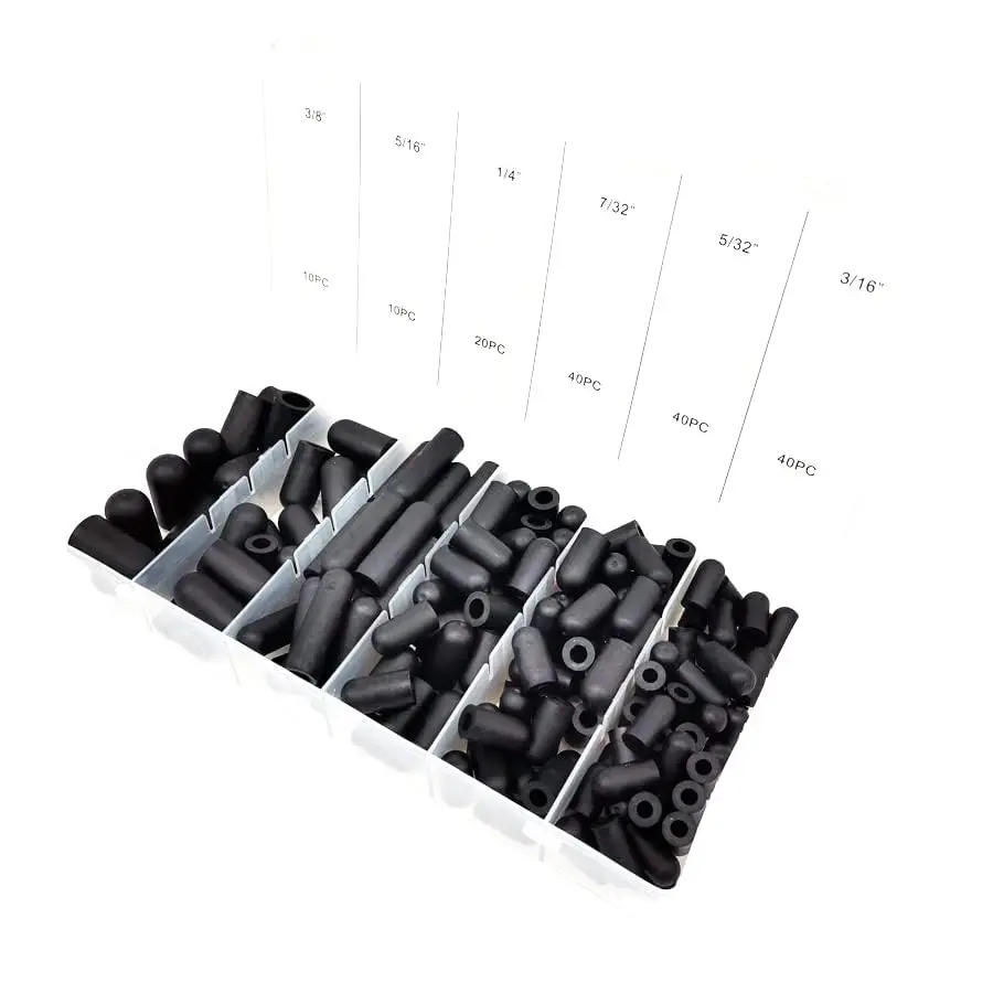 160pcs Carburetor & Vacuum Rubber Cap Plug Assortment 3/16